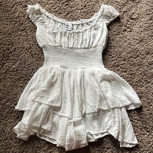 White princess Polly romper dress